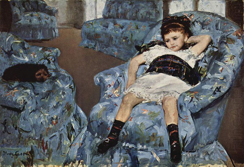 Mary Cassatt Kleines Madchen im blauen Fauteuil china oil painting image